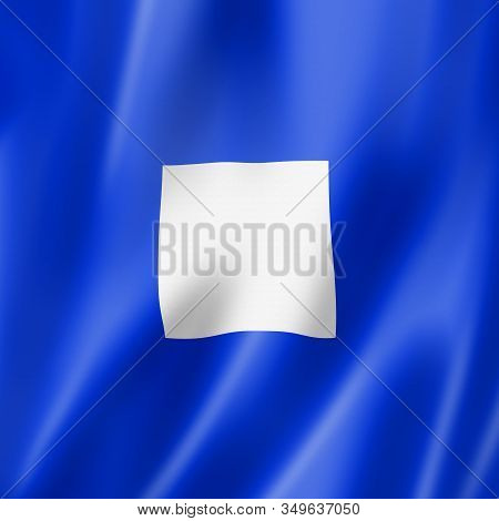 Papa International Maritime Signal Flag. Nautical Letters Symbol Collection. 3d Illustration