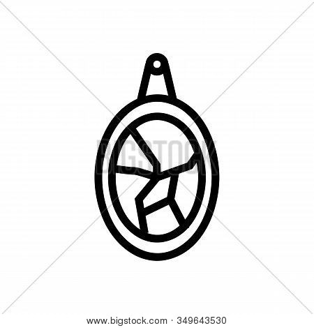 Broken Mirror Icon Vector. Thin Line Sign. Isolated Contour Symbol Illustration