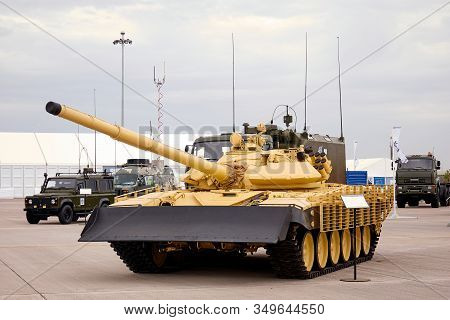 Astana, Kazakhstan - May 25, 2018: Armored Personnel Carrier Btr-80a At The Kadex Exhibition
