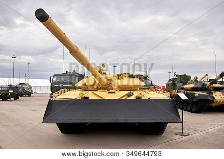 Astana, Kazakhstan - May 25, 2018: Armored Personnel Carrier Btr-80a At The Kadex Exhibition