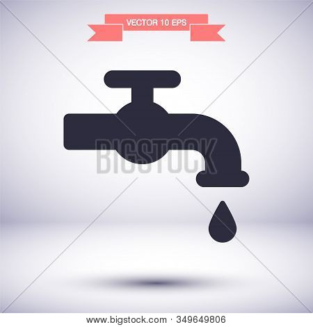 Kitchen Faucet Iconvector Icon , Lorem Ipsum Flat Design