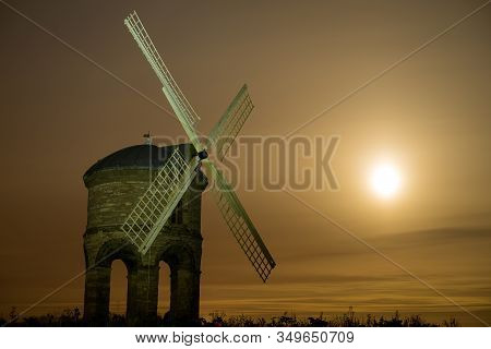 Full Moon And Light Painting Photo Of Chesterton Windmill In Warwickshire
