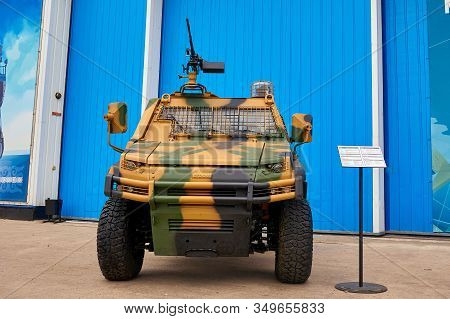 Astana, Kazakhstan - May 25, 2018: Otokar Ural Armored Vehicle At The Kadex Exhibition