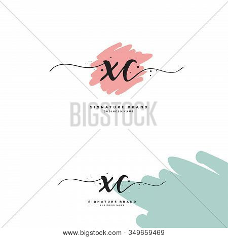 X C Xc Initial Letter Handwriting And  Signature Logo. A Concept Handwriting Initial Logo With Templ