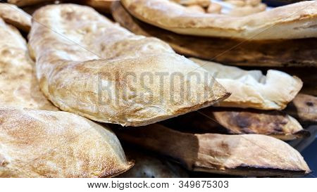 Georgian Bread Baked In Clay Oven. Shotis Puri.fresh With A Crispy Crust
