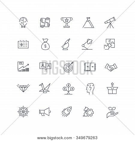 Line Icons Set. Start Up Pack. Vector
