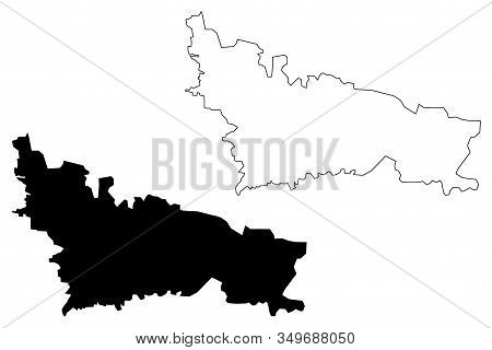 Nicosia City (republic Of Cyprus, Northern Cyprus, Island) Map Vector Illustration, Scribble Sketch 