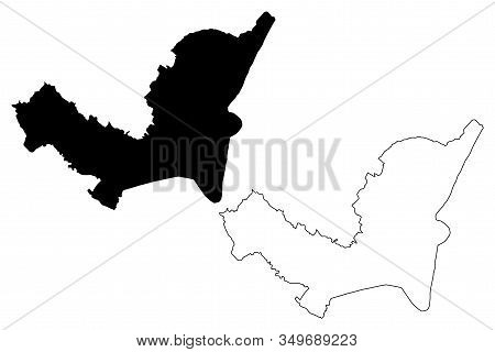 Sarajevo City (bosnia And Herzegovina, Bosnia-herzegovina) Map Vector Illustration, Scribble Sketch 