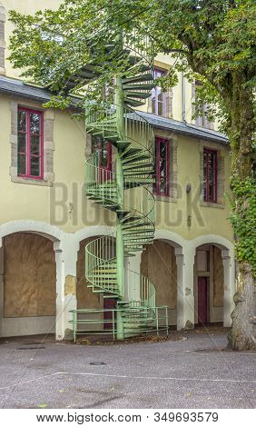 Spiral Staircase Seen In Epinal, The Capital City Of The Vosges Departmend In France