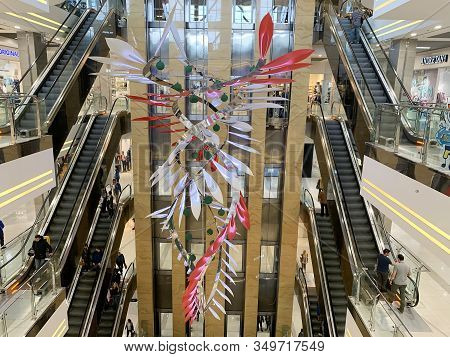 Kiev, Ukraine - October 03, 2019: Interior Of The Gulliver Shopping Mall And Office Center In The Ce