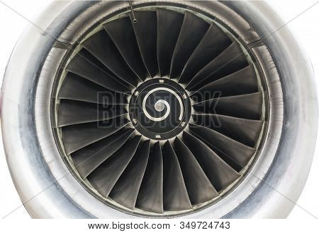 Jet Engine In Detail With Engine Lamels