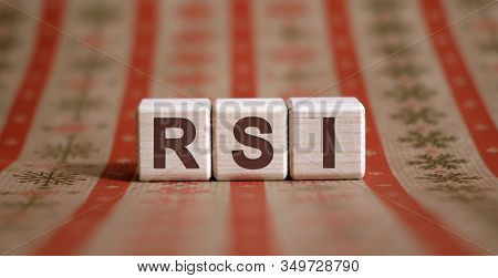Rsi - Relative Strength Index Acronym Concept On Cubes