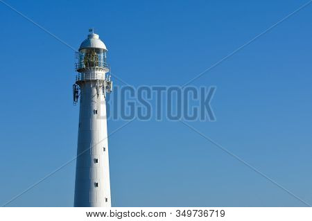 Slangkop Lighthouse Tower With Clear Blue Sky, Cape Town, South Africa