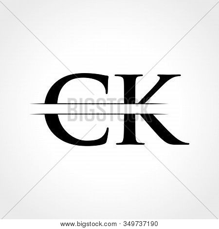 Initial Ck Letter Logo With Creative Modern Business Typography Vector Template. Creative Abstract L