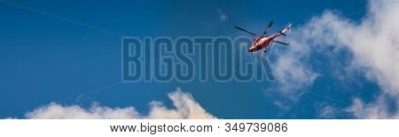 Polish Topr Helicopter - Mountain Rescue Helicopter In Action