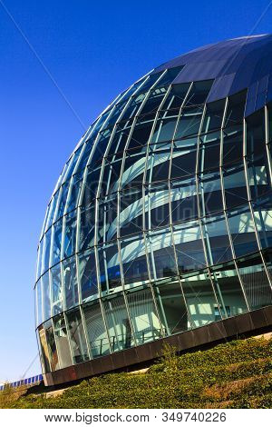 Gateshead, England - May 16:   The Iconic Glass And Steel Frontage Of The Sage, Gateshead A Centre F
