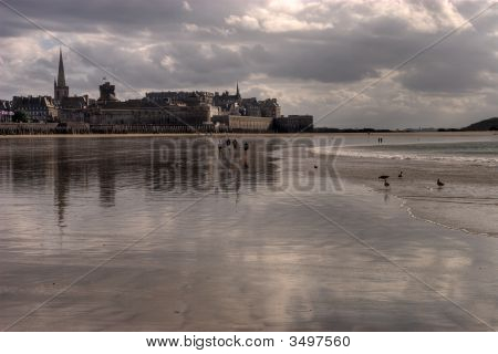 Grande Plage och Saint Malo