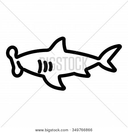 Shark Icon Vector. Thin Line Sign. Isolated Contour Symbol Illustration