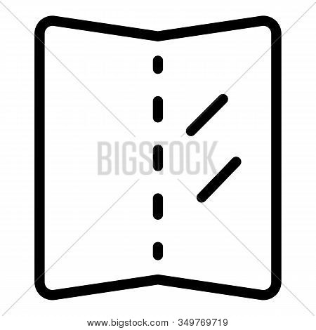 Folding Display Icon. Outline Folding Display Vector Icon For Web Design Isolated On White Backgroun