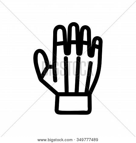 Cricket Glove Icon Vector. Thin Line Sign. Isolated Contour Symbol Illustration