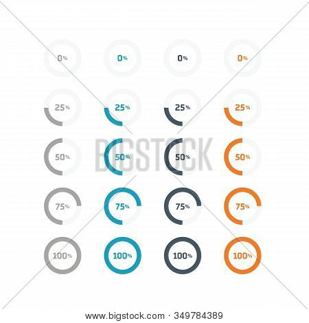 Progress Loader Icons. Load Spinning Circle Circular Buffering Indication Waiting Loading Computer W