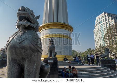 Independence Monument, A 46 Meter High Tower Surrounded By Five Pillars
