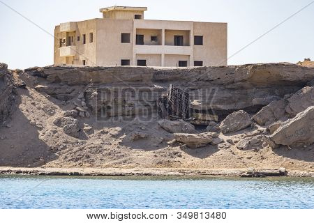 Sharm El Eheikh, Egypt - November, 2017: Broken Infantry Fighting Vehicle, On The Shore Of The Red S