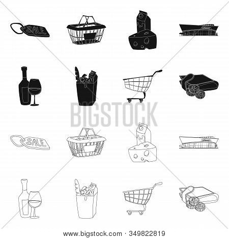Vector Design Of Food And Drink Icon. Set Of Food And Store Stock Vector Illustration.