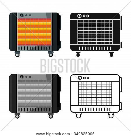 Isolated Object Of Heater And Device Logo. Graphic Of Heater And Oven Stock Vector Illustration.