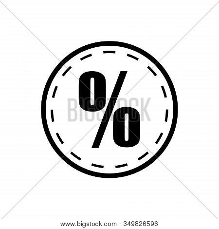 Percent Outline Icon Isolated. Symbol, Logo Illustration For Mobile Concept, Web Design And Games.