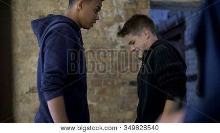 Emotional Violence, Teen Humiliating Nerd In Abandoned House, Aggression