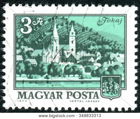 Hungary - Circa 1973: A Stamp Printed In Hungary, Depicted Tokaj-hegyalja Wine Region, Circa 1973
