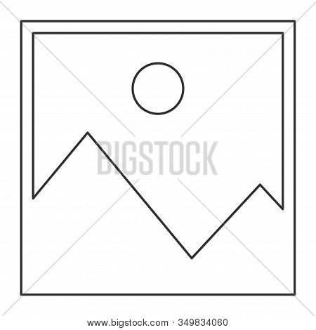 No Image Outline Vector Symbol, Missing Available Icon. No Gallery For This Moment