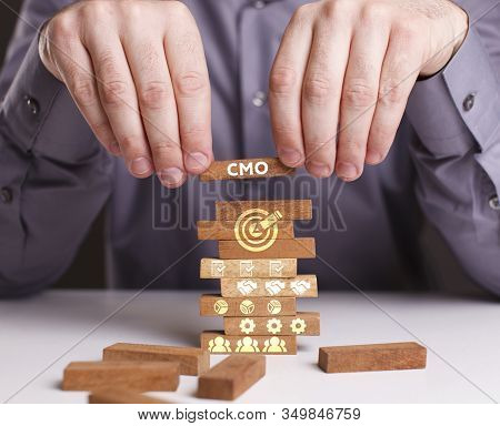 The Concept Of Technology, The Internet And The Network. Businessman Shows A Working Model Of Busine