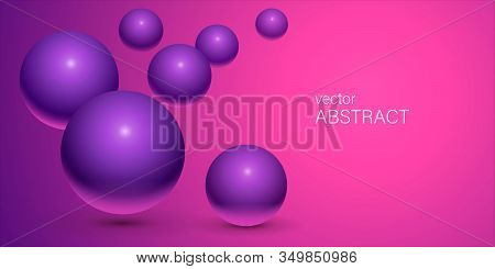 Abstract Background With Colored 3d Balls.vector Eps10