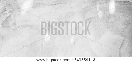 Panorama Of Mpty White Concrete Wall Texture And Background
