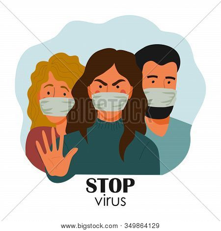Novel Coronavirus 2019-ncov In China, People In White Medical Face Mask. Concept Of Coronavirus Quar
