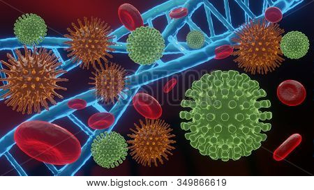 Pathogenic Viruses Causing Infection In Host Organism , Viral Disease Outbreak , For Background Or G