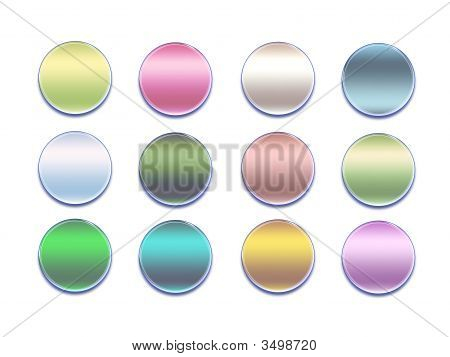 Pulsanti tondi Colorfull Web