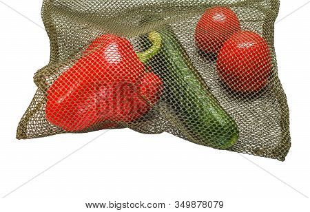A Pattern Of A Reusable Mesh Product Bag, Biodegradable Washable Eco-friendly, See Through Lightweig