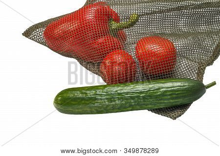 A Fragment Of Reusable Mesh Product Bag, Biodegradable Washable Eco-friendly, See Through Lightweigh