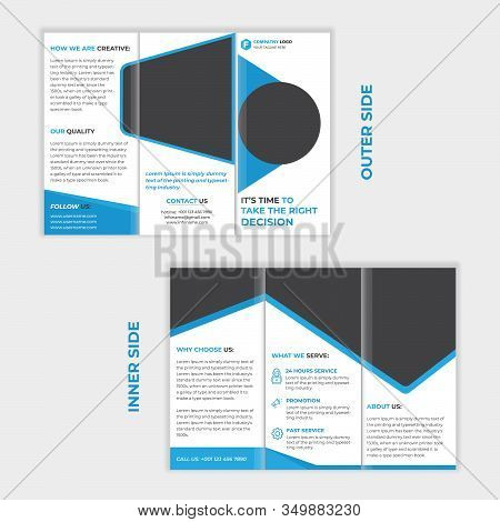 Corporate Trifold Brochure Design And Vector Template