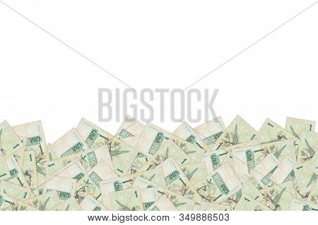Beija Flor Hummingbird Or Colibri Depicted On Old One Real Note Brazilian Money