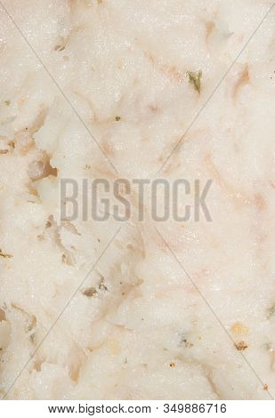 Pork Lard.pork Fat With Garlic And Spices.background Of Lard.