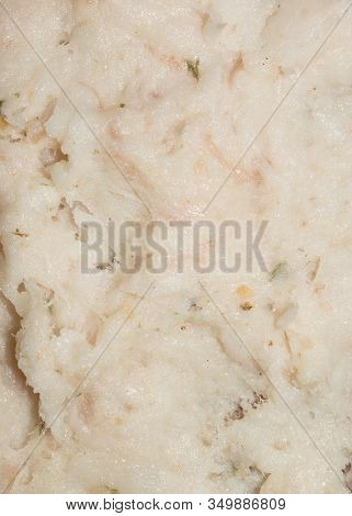 Pork Lard.pork Fat With Garlic And Spices.background Of Lard.