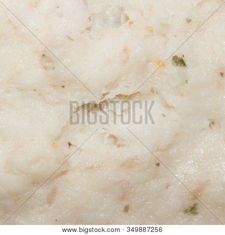 Pork Lard.pork Fat With Garlic And Spices.background Of Lard.