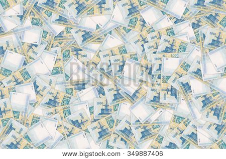 Visegrad Royal Fountain On Hungary 1000 Forint 2006 Banknote Pattern