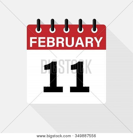 Vector Flat Dezign Daily Calendar Icon. Day , Month