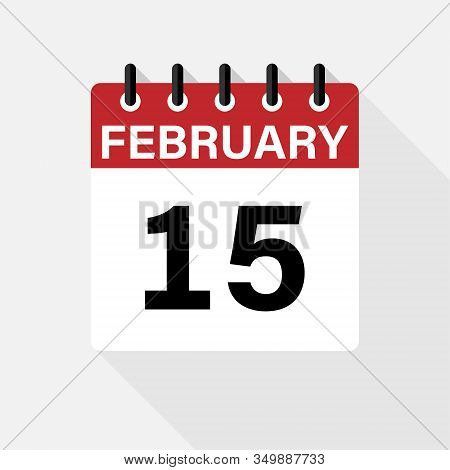 Vector Flat Dezign Daily Calendar Icon. Day , Month