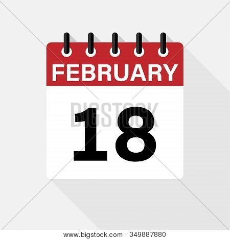 Vector Flat Dezign Daily Calendar Icon. Day , Month